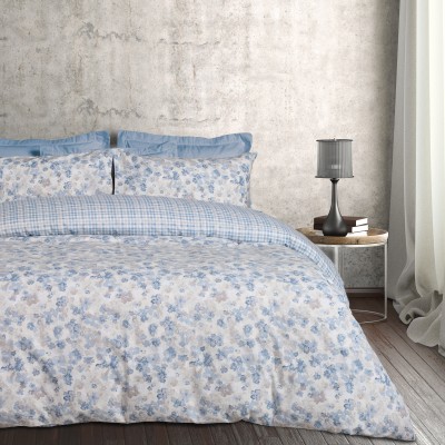 DAS HOME ΣΕΤ ΠΑΠΛΩΜΑΤΟΘΗΚΗ ΜΟΝΗ HAPPY FLANNEL 9637 BLUE, TAUPE