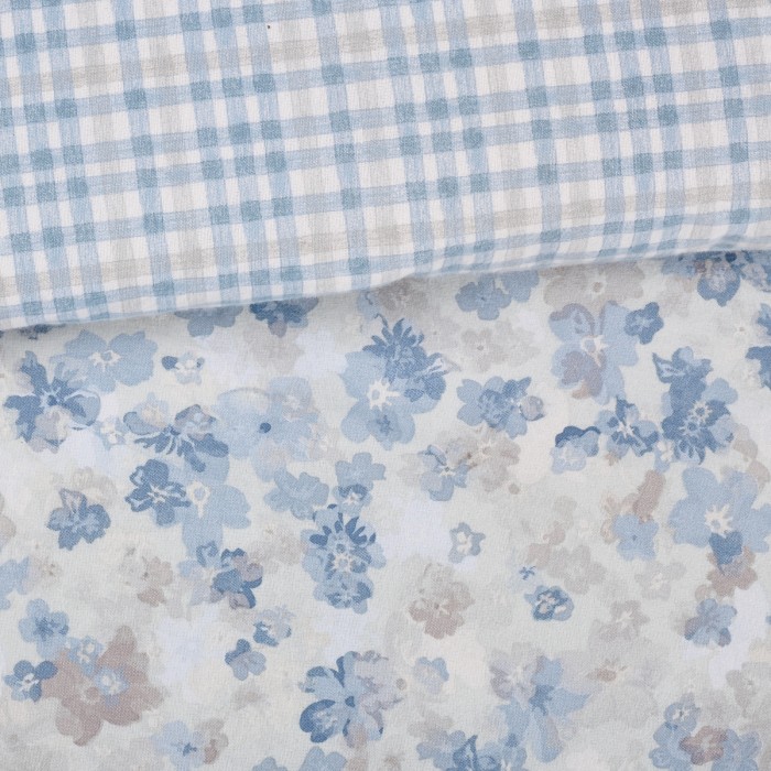 DAS HOME ΣΕΤ ΠΑΠΛΩΜΑΤΟΘΗΚΗ ΜΟΝΗ HAPPY FLANNEL 9637 BLUE, TAUPE