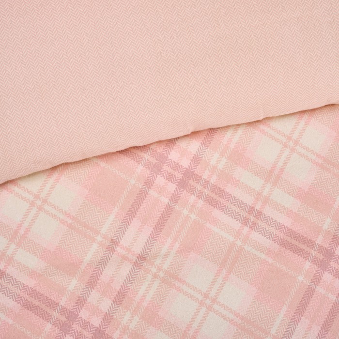 DAS HOME ΣΕΤ ΠΑΠΛΩΜΑΤΟΘΗΚΗ ΜΟΝΗ HAPPY FLANNEL 9638 ECRU, NUDE