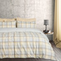 DAS HOME ΣΕΤ ΠΑΠΛΩΜΑΤΟΘΗΚΗ ΥΠΕΡΔΙΠΛΗ HAPPY FLANNEL 9639 GREY, TAUPE