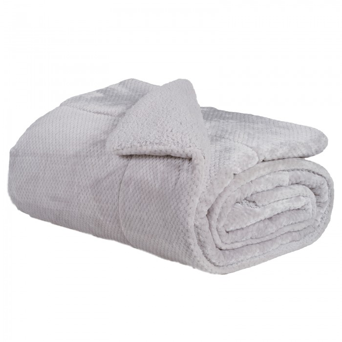 DAS HOME ΚΟΥΒΕΡΤΟΠΑΠΛΩΜΑ SHERPA ΥΠΕΡΔΙΠΛΟ 1182 ICE GREY