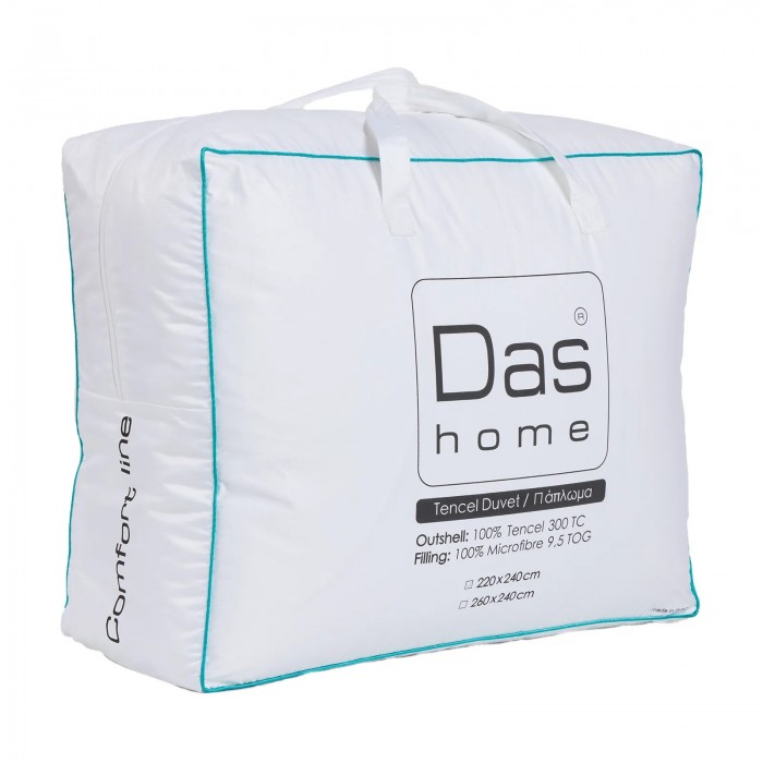 DAS HOME ΠΑΠΛΩΜΑ TENCEL 240Χ260 COMFORT 1429 WHITE