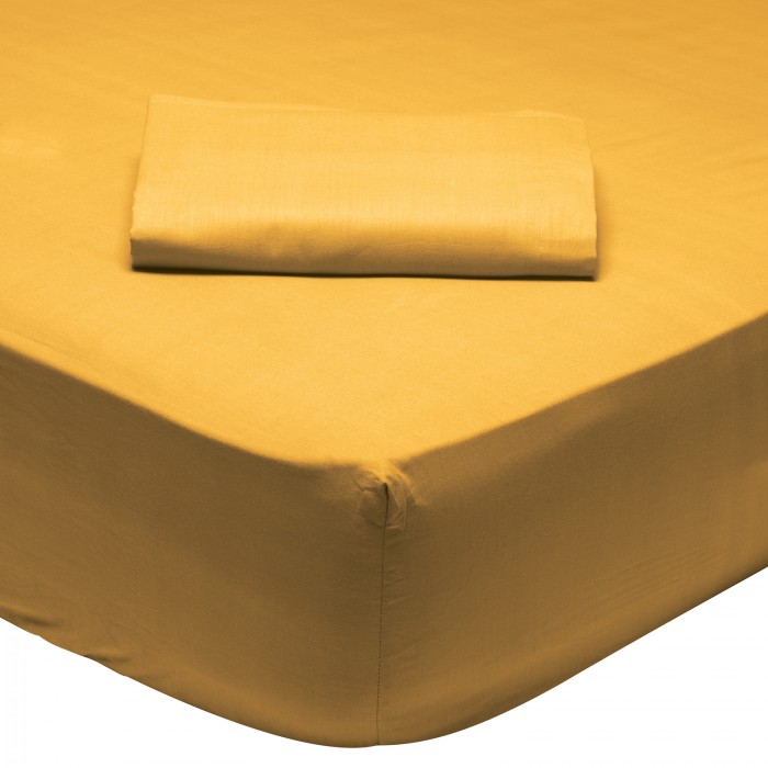 DAS HOME ΣΕΝΤΟΝΙ ΗΜΙΔΙΠΛΟ ΜΕ ΛΑΣΤΙΧΟ MUSTARD 1019 MUSTARD