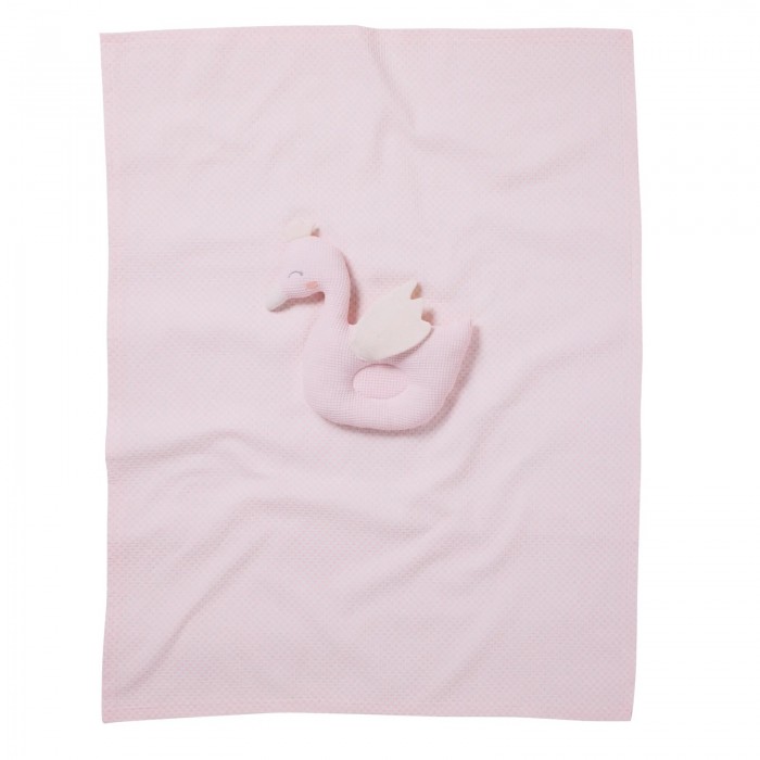 DAS BABY ΚΟΥΒΕΡΤΑ ΠΙΚΕ 75X100 RELAX 4956 PINK, WHITE