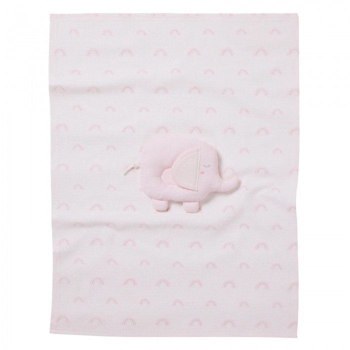 DAS BABY ΚΟΥΒΕΡΤΑ ΠΙΚΕ 75X100 RELAX 4957 GREY, PINK, WHITE
