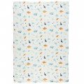 DAS BABY ΚΟΥΒΕΡΤΑ-ΜΟΥΣΕΛΙΝΑ 105X150 RELAX 6623 ΛΕΥΚΟ, ΜΠΛΕ, ΠΟΡΤΟΚΑΛΙ