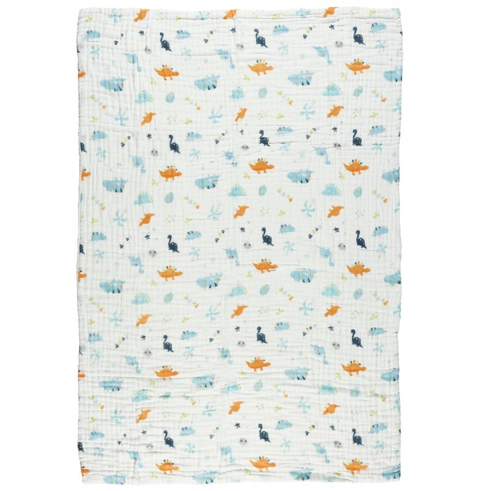 DAS BABY ΚΟΥΒΕΡΤΑ-ΜΟΥΣΕΛΙΝΑ 105X150 RELAX 6623 ΛΕΥΚΟ, ΜΠΛΕ, ΠΟΡΤΟΚΑΛΙ