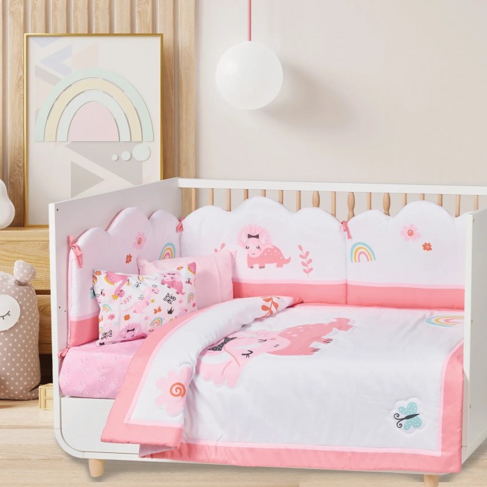 DAS BABY ΚΟΥΒΕΡΛΙ FUN 4936 PINK, WHITE