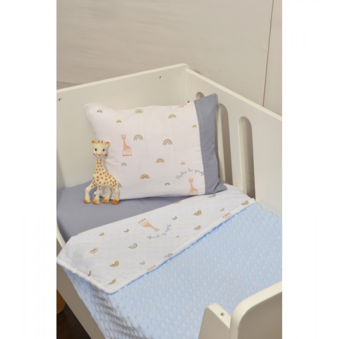 Κουβέρτα κούνιας διπλής όψης Minky Sophie La Girafe σχ 501