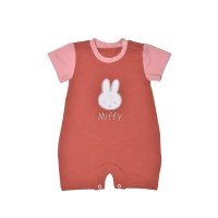Miffy Des.17 Φορμάκι Καλοκαιρινό Ροζ Σκούρο Με Κέντημα 9-12 Mηνών/74 cm