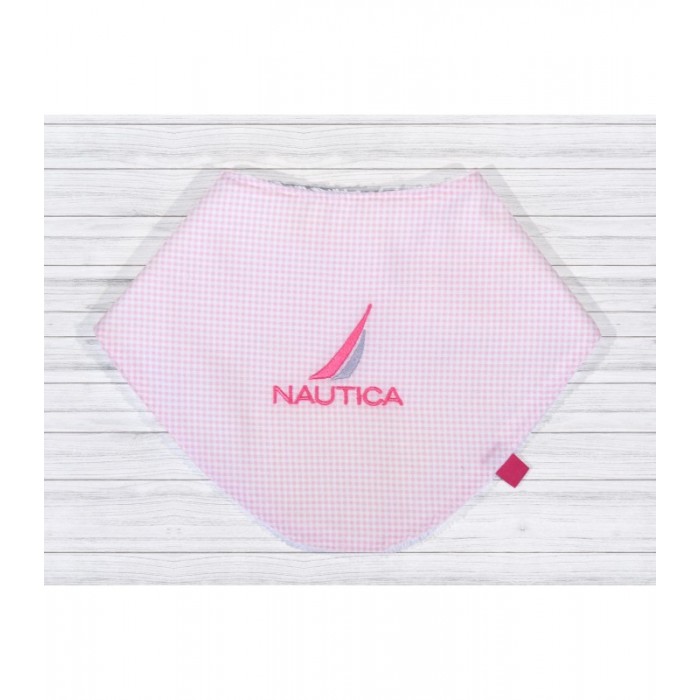 Nautica Des 922 Σαλιάρα Μπαντάνα Ροζ Καρρώ 26x26