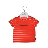 Nautica Des.16 T-Shirt  Jersey Organic Κόκκινο Ριγέ 86cm 12-18 μηνών