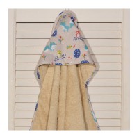 Μπουρνούζι κάπα 75x75 100% βαμβάκι 450 γρμ/τμ Design 186-1 Oliver Baby
