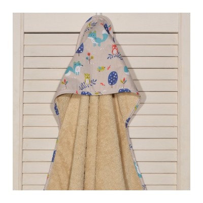 Μπουρνούζι κάπα 75x75 100% βαμβάκι 450 γρμ/τμ Design 186-1 Oliver Baby