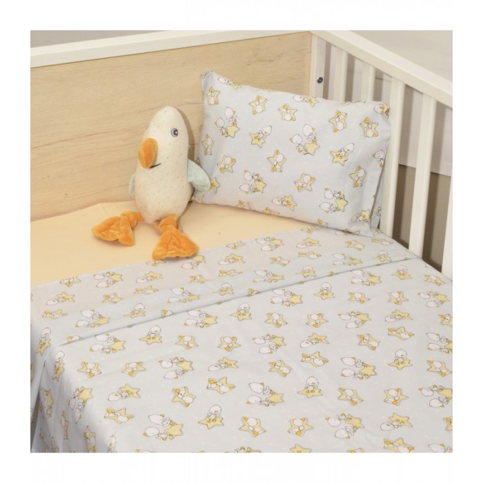 Σεντόνια Λίκνου Σετ 2τ -80x100-100% Βαμβάκι Design 213 Oliver Baby