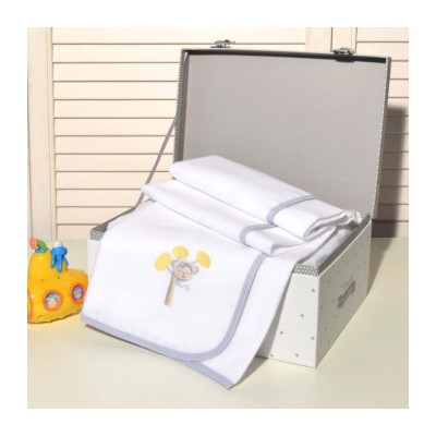 Oliver Baby Des.177 Πάνα Φανελένια Γκρι Σαλιγκαρι  80x80-200γρ/τμ