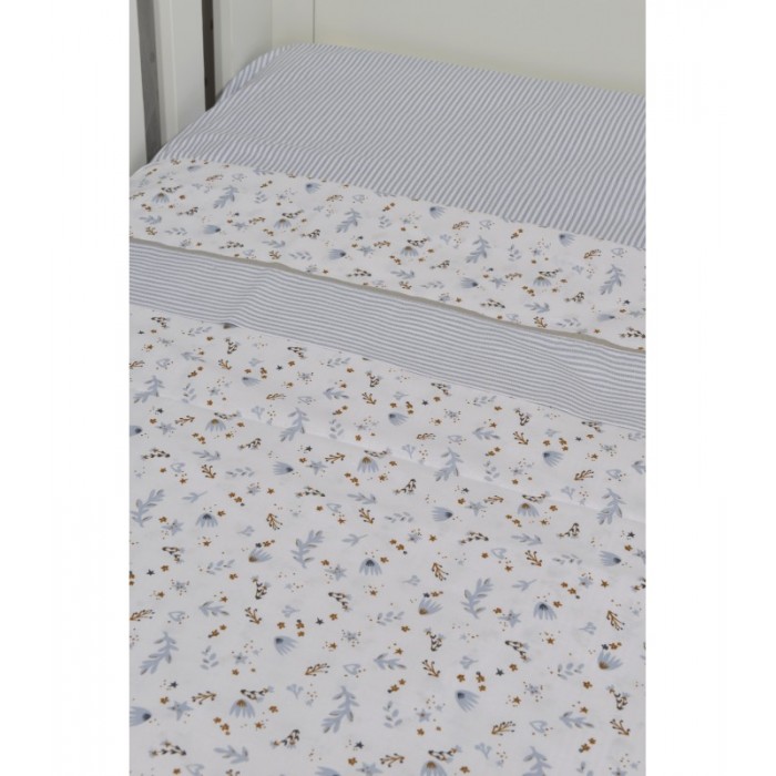 Σεντόνια Λίκνου Σετ 2τ -75x110-100% Βαμβάκι Design 413 Oliver Baby