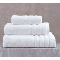 LAGOON - ΠΕΤΣΕΤΑ 100% ΒΑΜΒΑΚΙ ΠΕΝΙΕ 470gsm ΛΕΥΚΟ ΣΕΤ 5 ΤΕΜΑΧΙΩΝ (2 40X60, 2 50X90, 1 70X140)