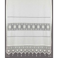 κουρτίνα 018 (160cm x 160cm) λευκό με τούνελ
