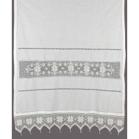 κουρτίνα 021 (160cm x 160cm) λευκό με τούνελ