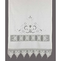 κουρτίνα 074 (80cm x 130cm) λευκό με τούνελ