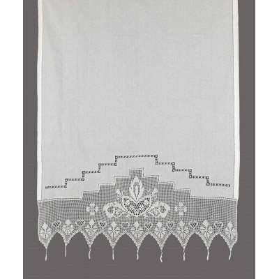 κουρτίνα 075 (90cm x 130cm) λευκό με τούνελ