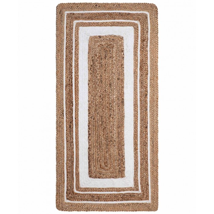 Χαλί γιούτα 1725 (60cm x 130cm) natural/white