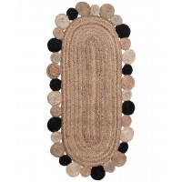 Χαλί γιούτα 1734 (60cm x 130cm) black