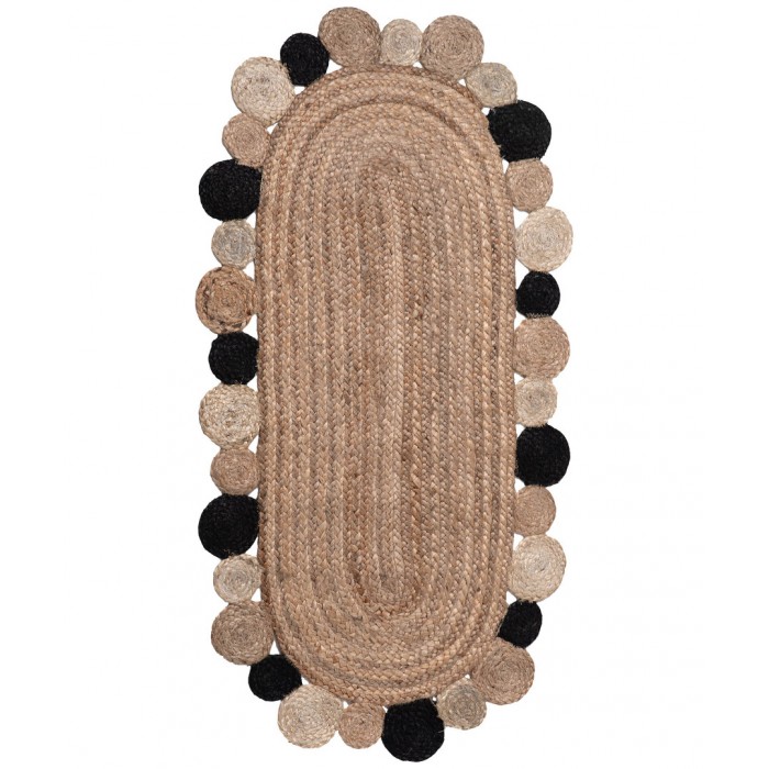 Χαλί γιούτα 1734 (60cm x 130cm) black