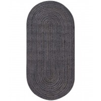 Χαλί γιούτα 1751 (60cm x 130cm) dark grey