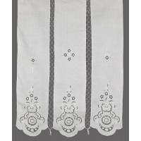 κουρτίνα 177 (140cm x 260cm) λευκή με τούνελ