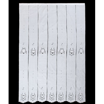 κουρτίνα 329 (210cm x 270cm) λευκή με τούνελ