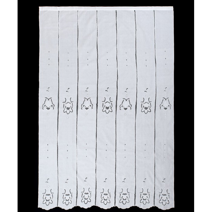 κουρτίνα 329 (210cm x 270cm) λευκή με τούνελ