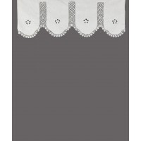 κουρτίνα 3378 (80cm x 40cm) λευκό με τούνελ