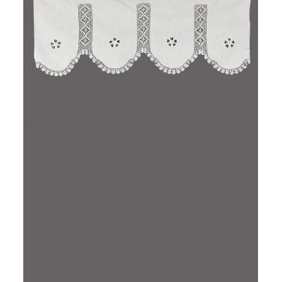 κουρτίνα 3378 (80cm x 40cm) λευκό με τούνελ