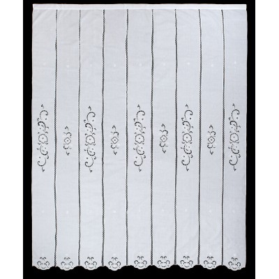 κουρτίνα 348 (200cm x 270cm) λευκό με τούνελ
