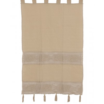 κουρτίνα 450 (160cm x 160cm) ecru με τιράντες