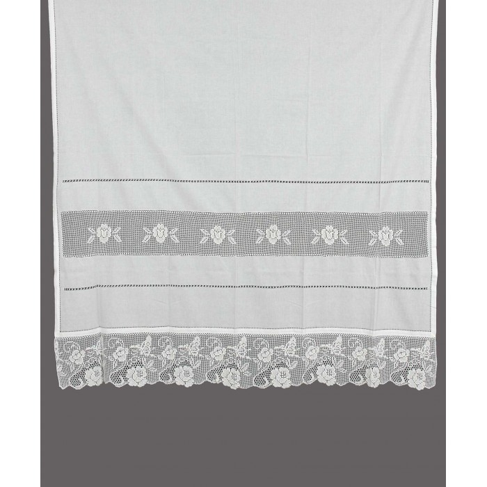 κουρτίνα 5119 (160cm x 160cm) λευκή με τούνελ