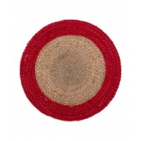 Σουπλά γιούτα (38cm) natural/red