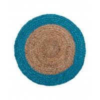 Σουπλά γιούτα (38cm) natural/turquise
