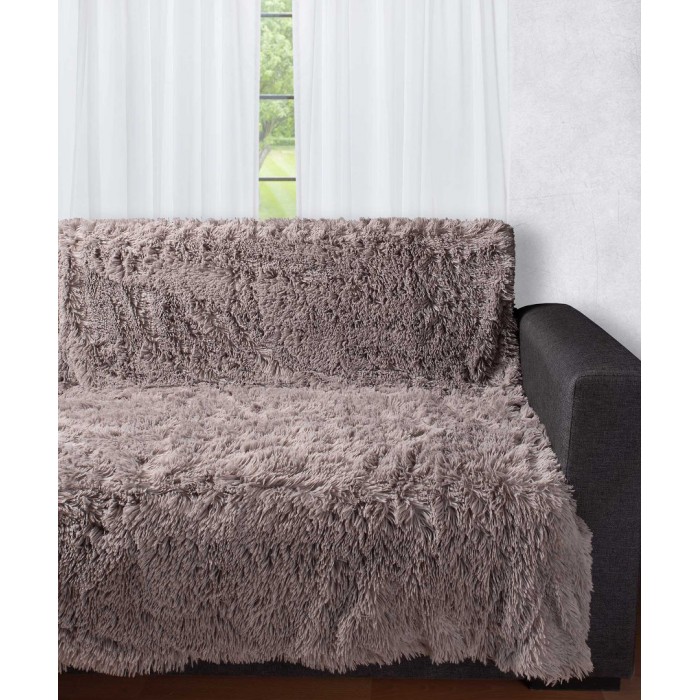 Διακοσμητικό μαλλιαρό ριχτάρι 5336 (145cm x 195cm) ποντικί