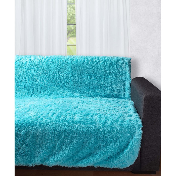 Διακοσμητικό μαλλιαρό ριχτάρι 5336 (145cm x 195cm) τυρκουάζ