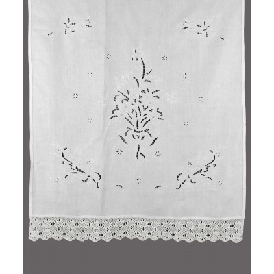 κουρτίνα 664 (120cm x 250cm) λευκό με τούνελ