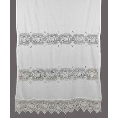κουρτίνα 674 (40cm x 80cm) λευκό με τούνελ