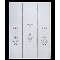 κουρτίνα 723 (210cm x 300cm) λευκή με τούνελ