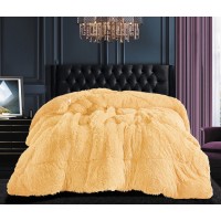 Κουβερτοπάπλωμα μαλλιαρό (220cm x 240cm) gold