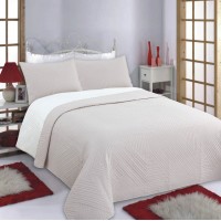 ΚΟΥΒΕΡΛΙ σετ (160cm x 220cm + 1 x 50cm x 70cm) LINES beige/ivory