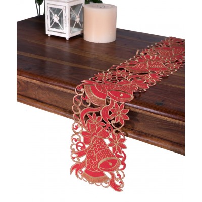 χριστουγεννιάτικη τραβέρσα  (20cm x 150cm) rxh500056 κόκκινο