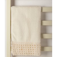 Πετσέτα Προσώπου (50cm x 100cm) με δαντέλα ivory