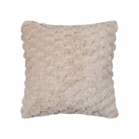 Γούνινη διακοσμητική μαξιλαροθήκη mink (65cm x 65cm) ivory